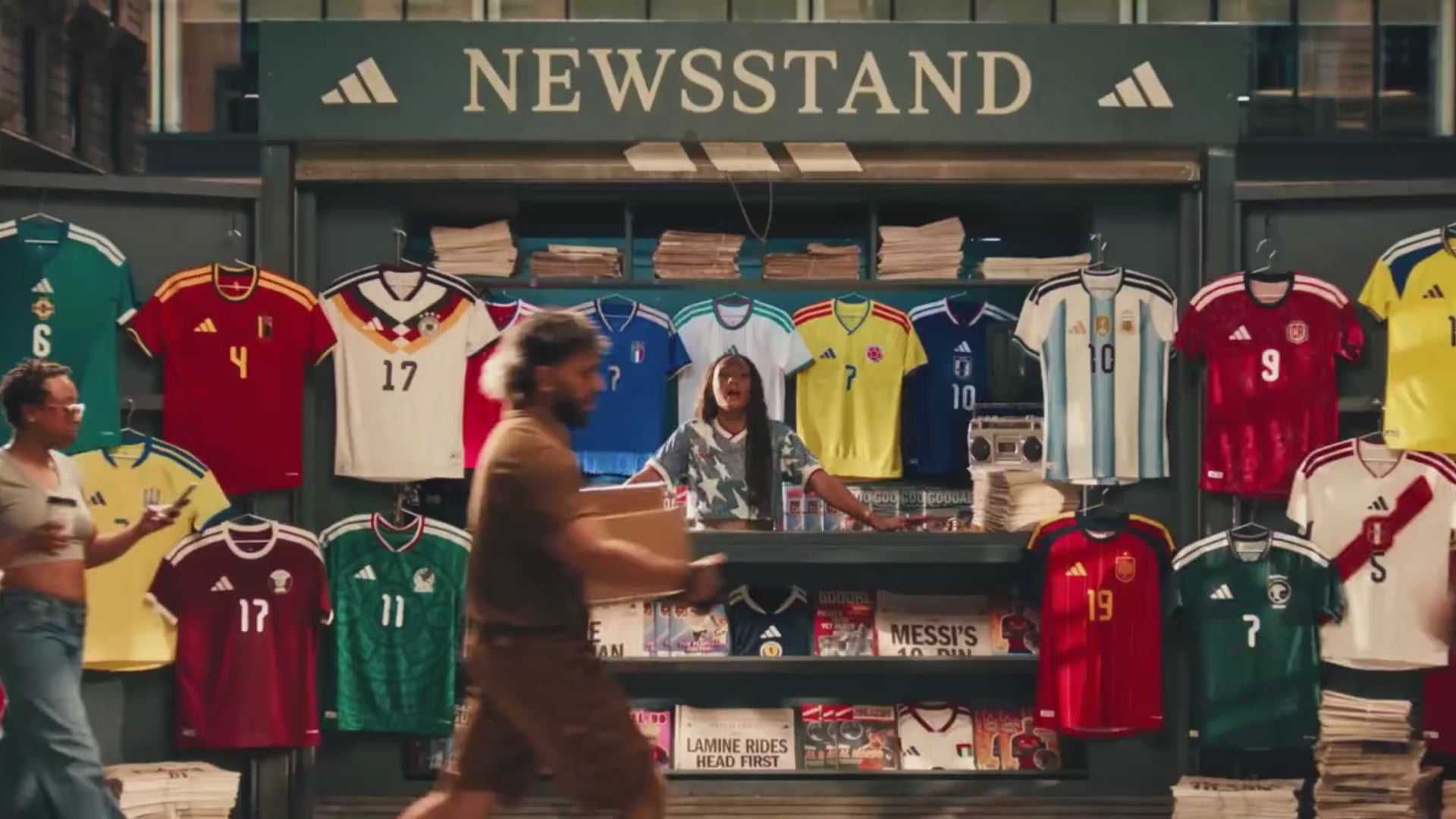 Load video: World Cup newsstand